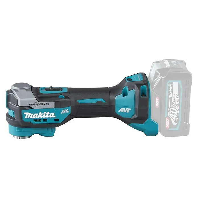 Makita XGT 40V max. Multiherramienta de batería TM001G - 40 V, Sin batería - Una multiherramienta inalámbrica Makita con motor sin escobillas y AVT. Ideal para diversas aplicaciones en construcción y renovación.
