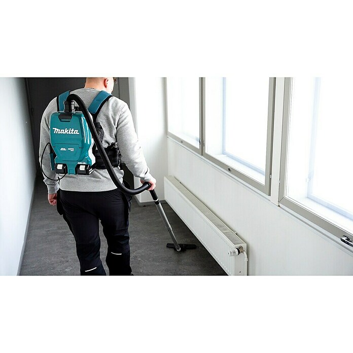 Makita LXT 18V Aspiradora con mochila de batería DVC261ZX15 (36 V, Sin batería, Volumen de recipiente: 2 l) | BAUHAUS
