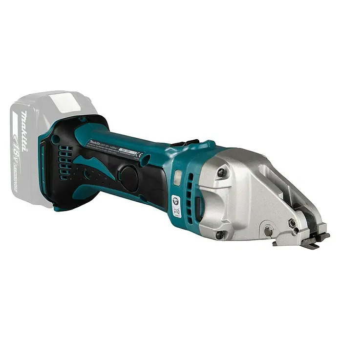 Makita LXT 18V Cizalla de batería DJS101 - 18 V, Sin batería, Número de carreras marcha en vacío: 4.300 /min - La cizalla a batería Makita DJS161Z es ideal para cortes precisos de chapa. Robusta y manejable, esta herramienta ofrece alto rendimiento.