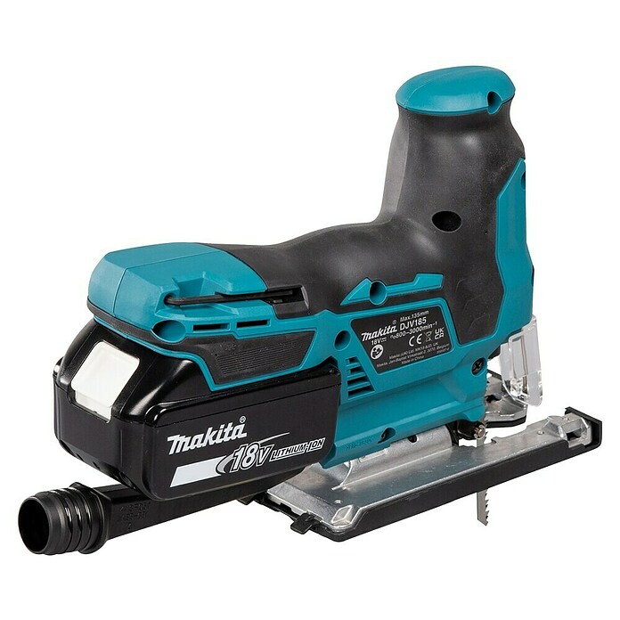 Makita LXT 18V Sierra de calar a batería con acción pendular DJV185 (18 V, 1 batería, 3 Ah, Número de carreras marcha en vacío: 800 /min - 3.000 /min) | BAUHAUS