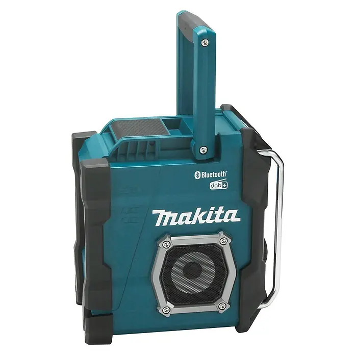 Makita Akku-Baustellenradio MR004GZ - 40 V, 174.928 - 239.200 MHz (DAB/DAB+) - Das Makita DMR200 Akku-Radio bietet Bluetooth und DAB+ für flexiblen Musikgenuss auf der Baustelle oder im Garten.