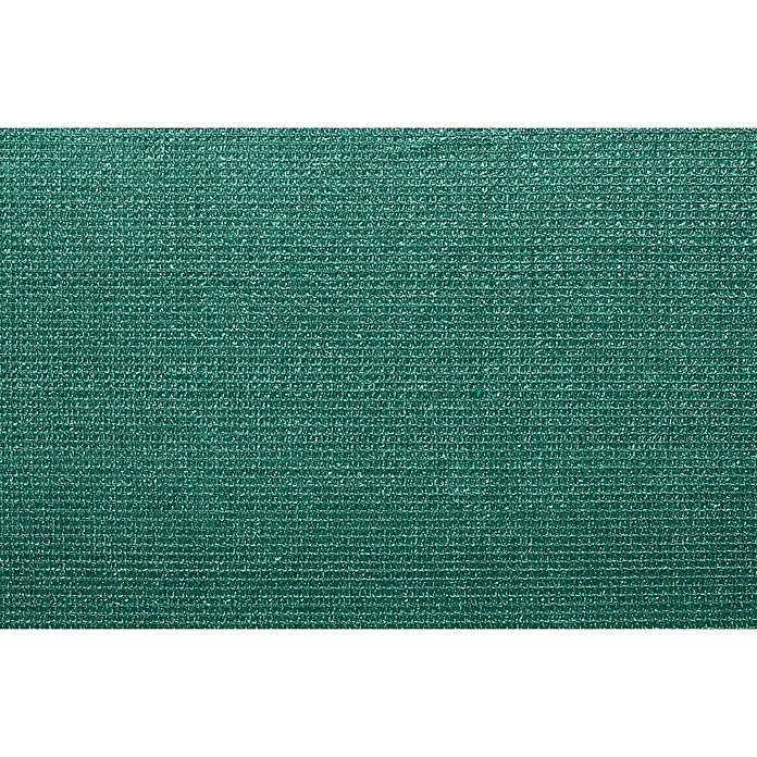 Sichtschutzmatte Classic - 2.500 x 100 cm, Kunststoff, Grün - Nahaufnahme eines grünen Schattiernetzes, das ideal für den Gartenbau und den Schutz von Pflanzen vor übermäßiger Sonneneinstrahlung ist.