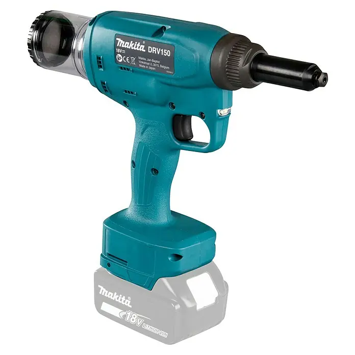 Makita LXT 18V Pistola remachadora de batería DRV150Z - 18 V, Sin batería - La herramienta de remaches inalámbrica Makita DRV150, diseñada para un remachado eficiente y preciso, perfecta para aplicaciones profesionales.