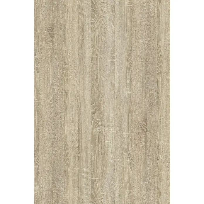 MDF-Platte Fixmaß - Eiche Sägerau, 1.398 x 1.033 x 10 mm - Holzstruktur-Produkt. Die Textur zeigt eine subtile Maserung in hellen Brauntönen, perfekt für Möbel oder als Hintergrundelement.