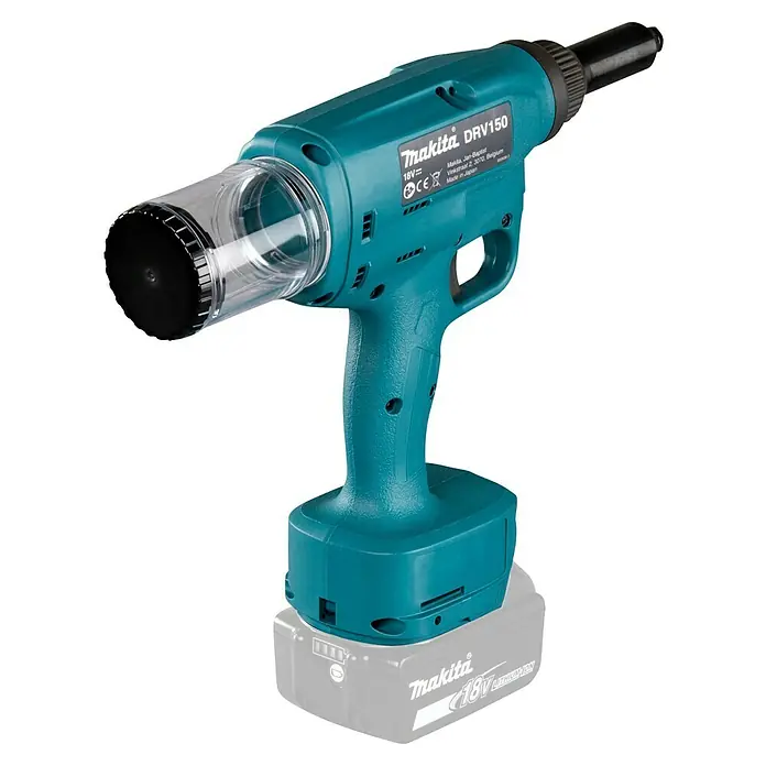 Makita LXT 18V Pistola remachadora de batería DRV150Z - 18 V, Sin batería - La remachadora inalámbrica Makita DRV150, alimentada por una batería de 18V, proporciona un funcionamiento eficiente y sin cables. Ideal para profesionales.