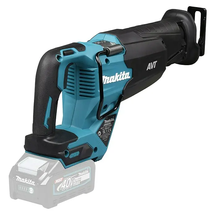 Makita XGT 40V max. Sierra de sable de batería JR002GZ - 40 V, Sin batería, Número de carreras marcha en vacío: 3.000 /min - Sierra de sable inalámbrica Makita JR002G con AVT, perfecta para aplicaciones profesionales.