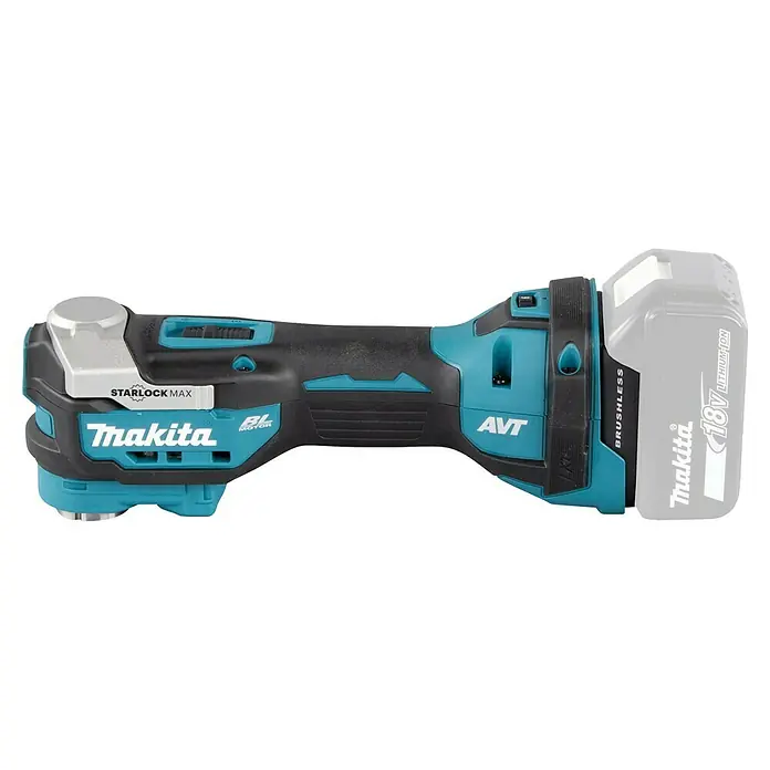 Makita LXT 18V Multiherramienta de batería DTM52ZJX2 - 18 V, Sin batería - Multiherramienta inalámbrica Makita con montaje Starlock Max, motor sin escobillas y tecnología AVT. Ideal para aplicaciones versátiles.