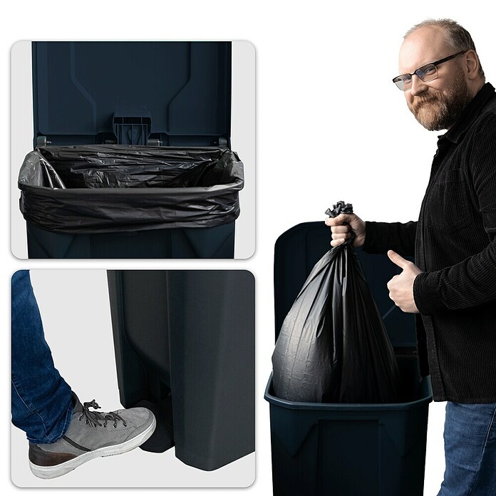 Treteimer Olaf (50 l, Kunststoff, Grau) | BAUHAUS