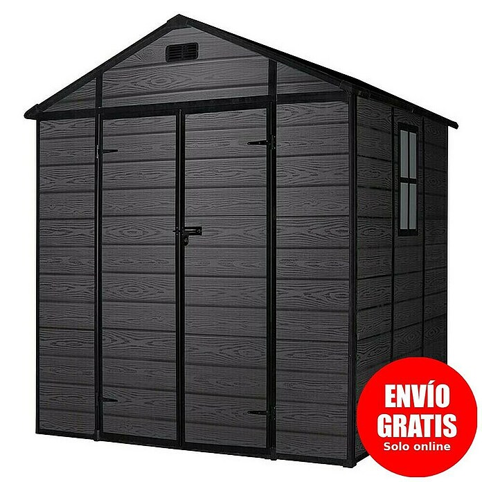 Hoggar Caseta de jardín One 4.6 Black (Medidas ext. (An x Pr): 229 x 200 cm, Plástico, Negro, Área: 4,6 m²) | BAUHAUS