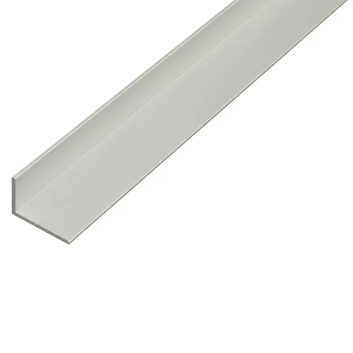 Kantoflex Winkelprofil - L x B x H: 2.600 x 60 x 25 mm, Stärke: 2 mm, Aluminium, Silber - Aufnahme des weißen L-Profils, das sich für verschiedene Bau- und Konstruktionszwecke eignet und Robustheit mit einer eleganten Ästhetik verbindet.
