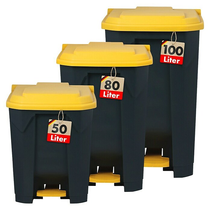 Treteimer Olaf (100 l, Kunststoff, Gelb) | BAUHAUS