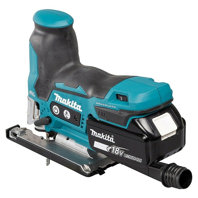 Makita LXT 18V Sierra de calar a batería con acción pendular DJV185 (18 V, 1 batería, 3 Ah, Número de carreras marcha en vacío: 800 /min - 3.000 /min) | BAUHAUS