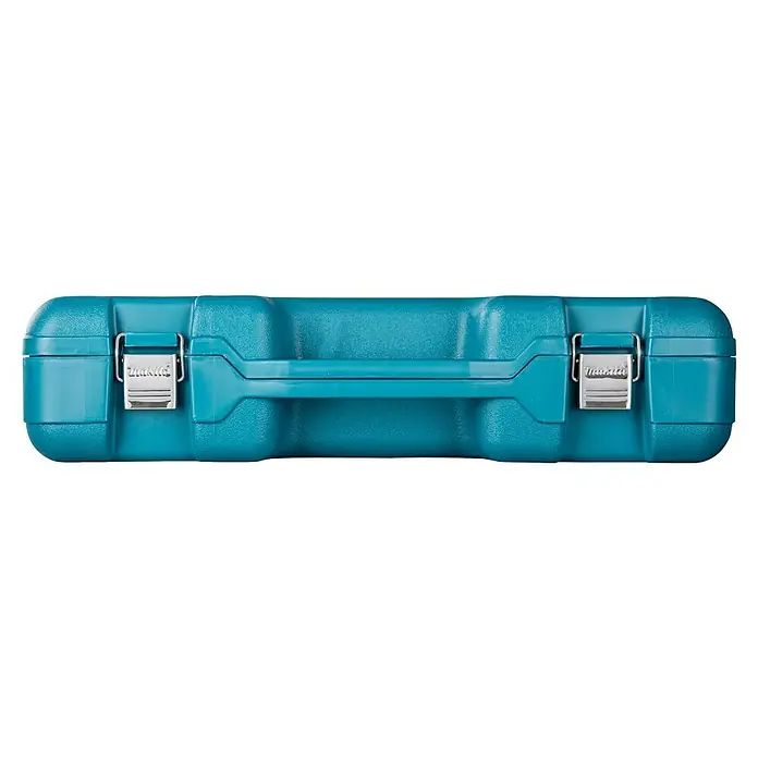 Makita Meißelhammer HK0500 - 550 W, Max. Schlagzahl: 3.500 U/min, 1,8 J - Makita Werkzeugkoffer aus robustem Kunststoff mit Tragegriff und zwei silberfarbenen Verschlüssen. Sicherer Transport für Werkzeuge.