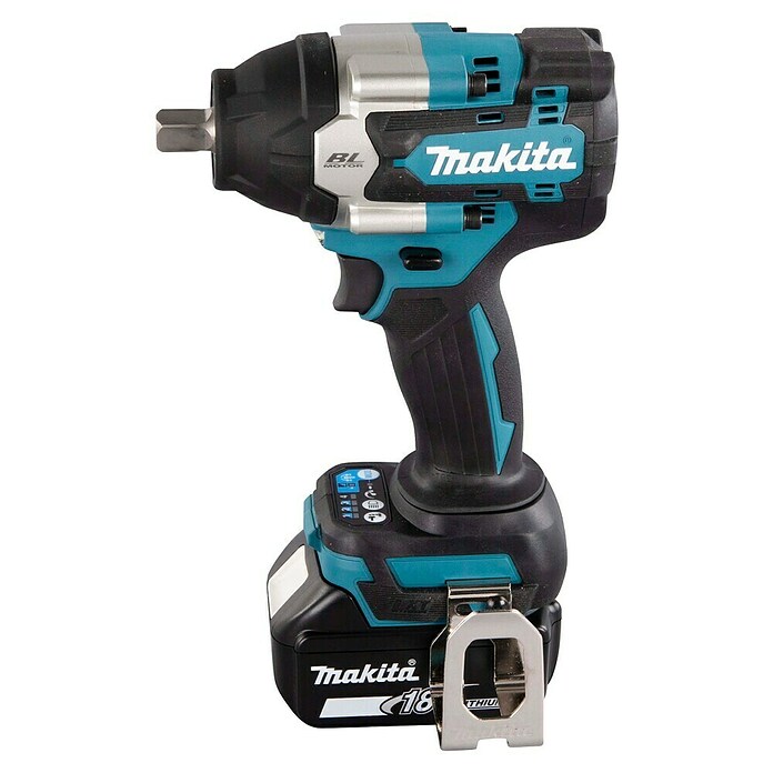 Makita LXT 18V Llave de impacto de batería DTW701RTJ (18 V, 2 baterías, 5 Ah, 700 Nm) | BAUHAUS