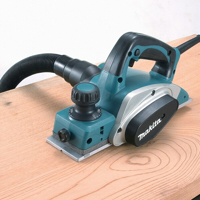 Makita Cepilladora de mano KP0800 (620 W, Anchura del cepillo: 82 mm, Profundidad de ranura: 9 mm) | BAUHAUS