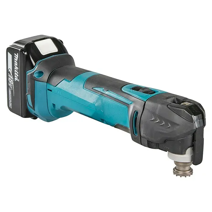 Makita LXT 18V Multiherramienta de batería DTM51 - 18 V, 1 batería, 5 Ah - Herramienta multifunción inalámbrica Makita con batería de iones de litio de 18 V, ideal para diversos trabajos de renovación y construcción.