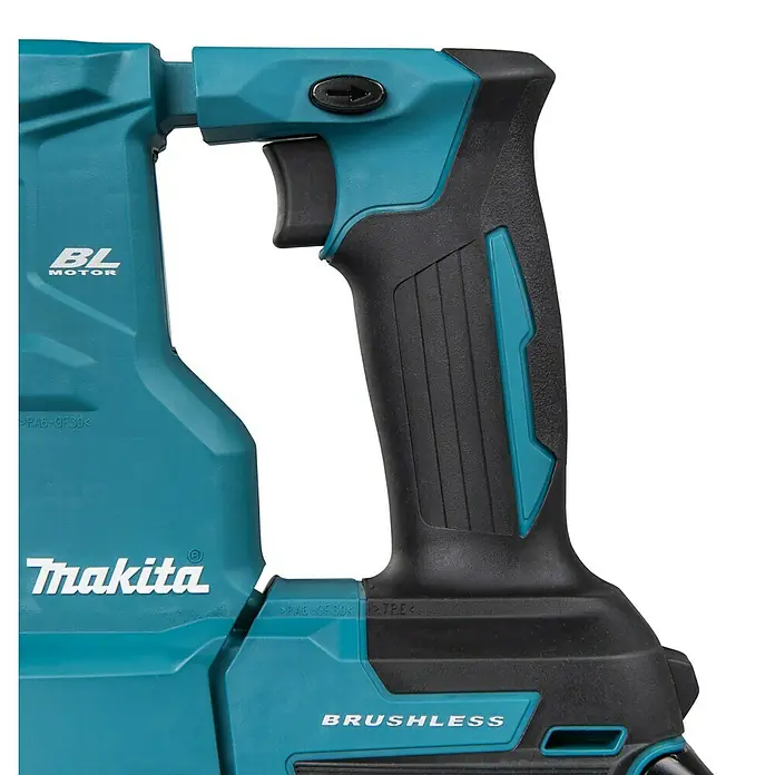 Makita LXT 18V Akku-Bohrhammer DHR183Z - 18 V, Ohne Akku, 1,7 J - Nahaufnahme des Makita-Akkubohrhammers mit BL-Motor und bürstenlosem Design, ideal für anspruchsvolle Bauprojekte.