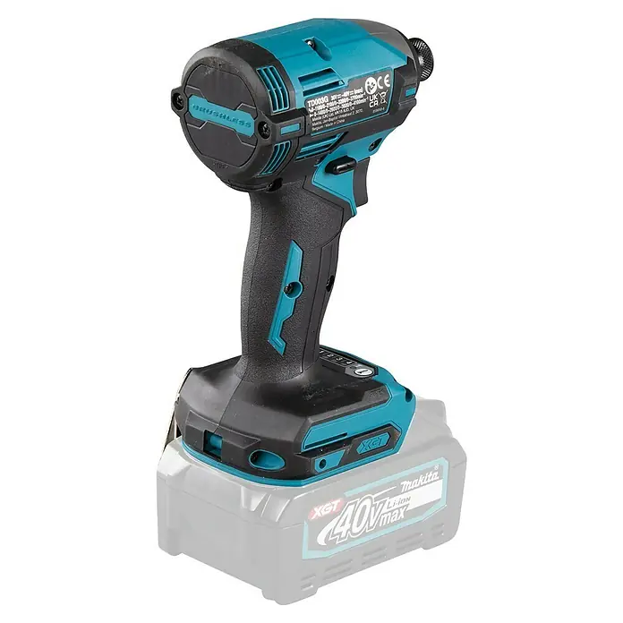 Makita XGT 40V max. Llave de impacto de batería TW008GZ - 40 V, Sin batería, 210 Nm - Atornillador de impacto inalámbrico Makita TD003G con motor sin escobillas y batería de 40V máx para un atornillado potente.