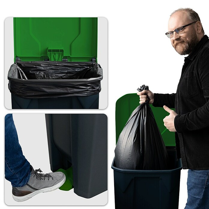 Treteimer Olaf (80 l, Kunststoff, Grün) | BAUHAUS