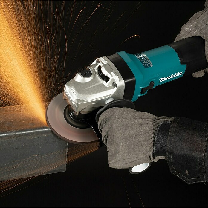 Makita Amoladora angular eléctrica GA5091 (1.900 W, Diámetro disco: 125 mm, Número de revoluciones de marcha en vacío: 11.500 r.p.m.) | BAUHAUS