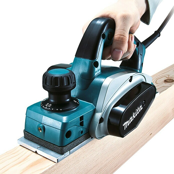 Makita Cepilladora de mano KP0800 (620 W, Anchura del cepillo: 82 mm, Profundidad de ranura: 9 mm) | BAUHAUS