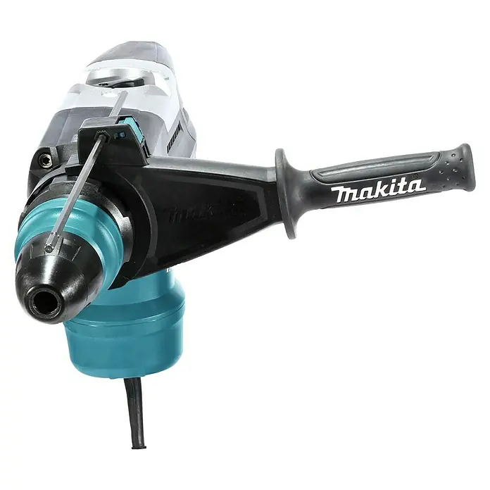 Makita Kombihammer HR5212C - 1.510 W, 20 J, SDS-Max-Aufnahme - Makita-Bohrhammer mit türkisfarbenen Akzenten, robust und ideal für anspruchsvolle Bohrarbeiten. Kraftvolles Werkzeug für Profis und Heimwerker.