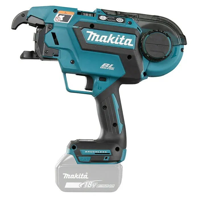 Makita LXT 18V Atadora de ferralla de batería DTR180 - 18 V, Sin batería - La atadora de barras de refuerzo inalámbrica Makita DTR180ZJ, ideal para sitios de construcción, para atar barras de refuerzo de forma rápida y eficiente.