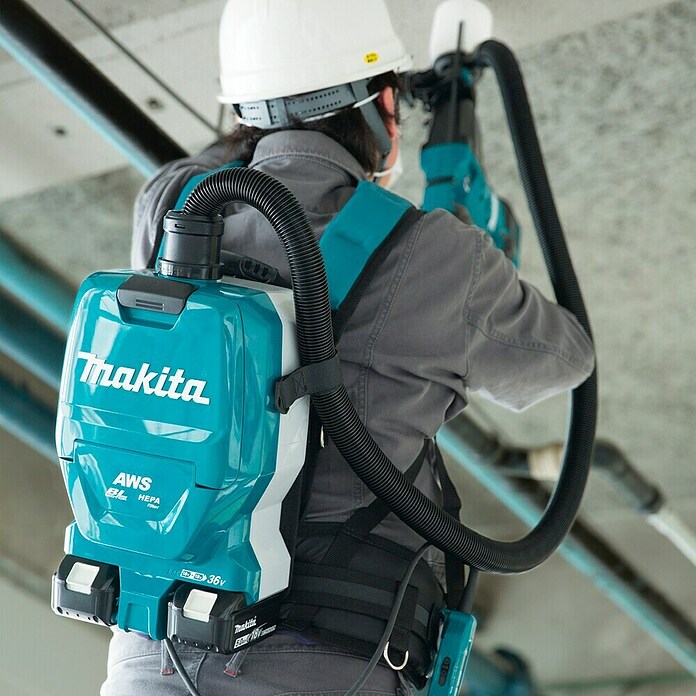Makita LXT 18V Aspiradora con mochila de batería DVC265ZXU (36 V, Sin batería, Volumen de recipiente: 2 l) | BAUHAUS