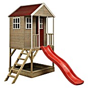 Wendi Toys Spielhaus Frosch (290 x 197 cm, Holz, Natur/Rot)