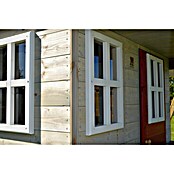 Wendi Toys Spielhaus (290 x 350 cm, Holz, Natur/Rot)