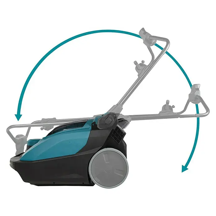 Makita XGT 40V max. Akku-Handkehrmaschine VS001GZ - 40 V, Arbeitsbreite: 650 mm, 24 l - Rasenkehrmaschine mit verstellbarem Griff für komfortable Reinigung im Garten.