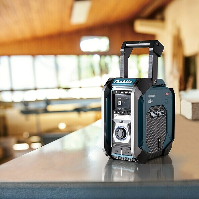 Makita Radio de batería para la obra MR007G (40 V, Sin batería, 87,5 - 108 MHz (VHF/FM)) | BAUHAUS