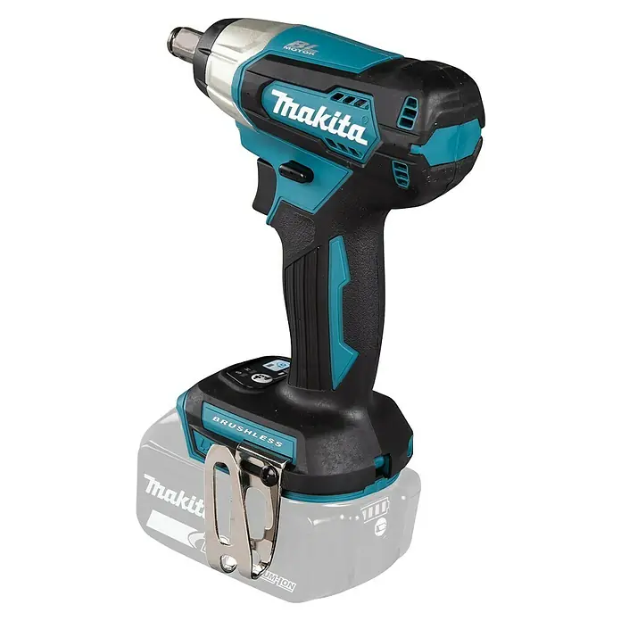 Makita LXT 18V Llave de impacto de batería DTW181 - 18 V, Sin batería, 210 Nm - Imagen de una llave de impacto inalámbrica Makita, perfecta para trabajos de fijación pesados.
