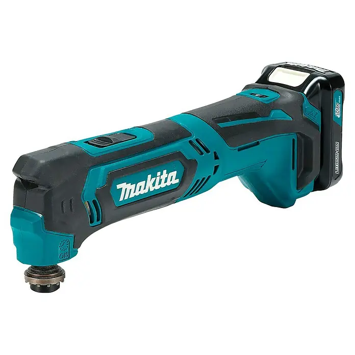 Makita Multiherramienta de batería TM30DSMJX5 - 12 V, 1 batería, 4 Ah - Herramienta multifunción inalámbrica Makita con batería de 12V para aplicaciones versátiles en el hogar y taller.