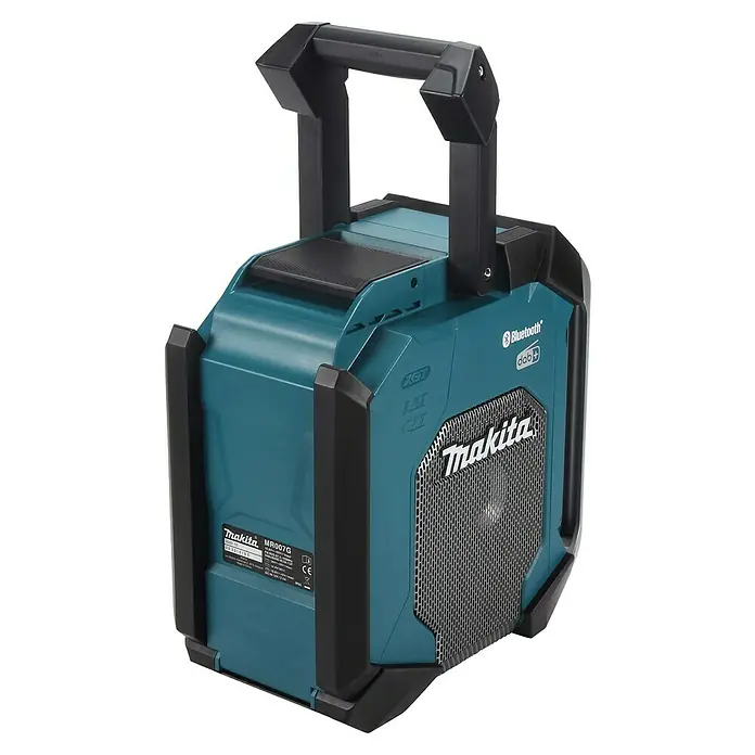 Makita Akku-Baustellenradio MR007GZ - 40 V, Ohne Akku, 87,5 - 108 MHz (UKW/FM) - Abbildung eines Makita MR007G Baustellenradios mit Bluetooth und DAB+ Funktion für den vielseitigen Einsatz.