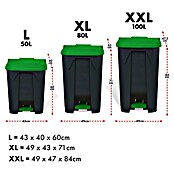 Treteimer Olaf (80 l, Kunststoff, Grün) | BAUHAUS