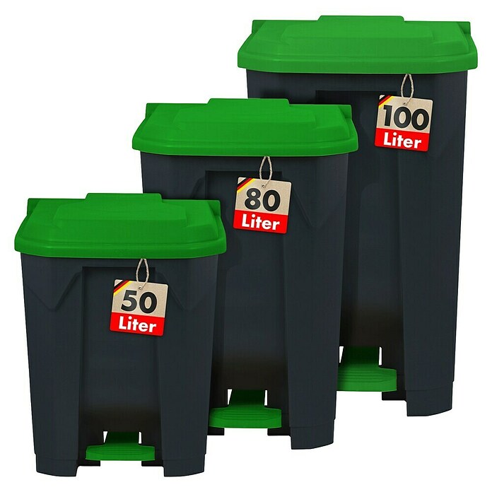 Treteimer Olaf (80 l, Kunststoff, Grün) | BAUHAUS