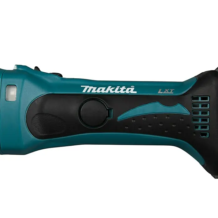 Makita LXT 18V Akku-Blechschere DJS161Z - 18 V, Ohne Akku, Leerlaufhubzahl: 4.300 /min - Nahaufnahme der Makita LXT Akku-Lampe mit einem ergonomischen Design und intuitiven Bedienelementen für einfache Handhabung.