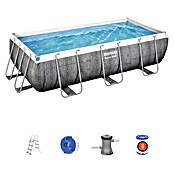 Bestway Bazen sa čeličnim okvirom Power Steel  (Siva, 6.478 l) | BAUHAUS