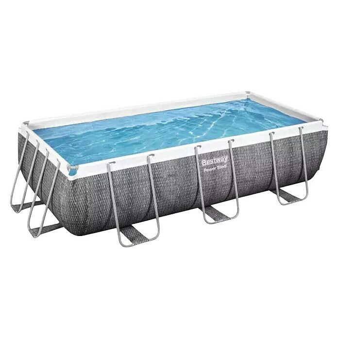 Bestway Bazen sa čeličnim okvirom Power Steel  (Siva, 6.478 l) | BAUHAUS