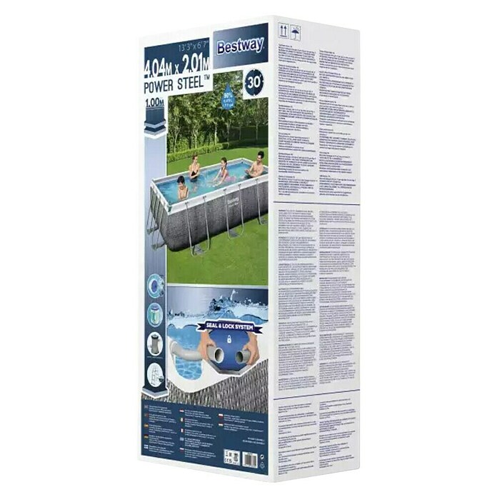 Bestway Bazen sa čeličnim okvirom Power Steel  (Siva, 6.478 l) | BAUHAUS