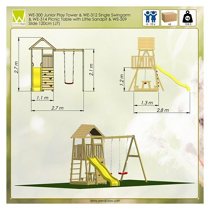 Wendi Toys Kinderspielturm Pelikan270 x 280 cm Unknown