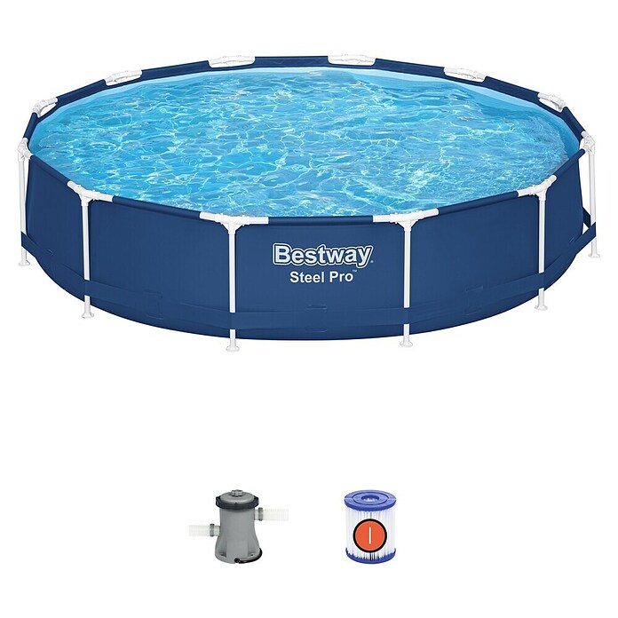 Bestway Bazen sa čeličnim okvirom Steel Pro  (Ø x V: 366 x 76 cm, 6.473 l) | BAUHAUS