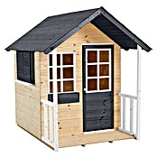 Zwerkules Spielhaus Holli (L x B x H: 137 x 121 x 140 cm, Holz, Natur/Anthrazit, Ohne Stelzen) | BAUHAUS