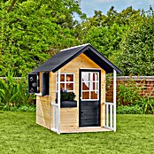 Zwerkules Spielhaus Holli (L x B x H: 137 x 121 x 140 cm, Holz, Natur/Anthrazit, Ohne Stelzen) | BAUHAUS