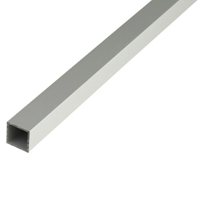 Stabilit Tubo de forma cuadrada (L x An x Al: 2.000 x 50 x 50 mm, Aluminio, Acero gris)