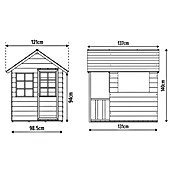 Zwerkules Spielhaus Holli (L x B x H: 137 x 121 x 140 cm, Holz, Natur/Anthrazit, Ohne Stelzen) | BAUHAUS