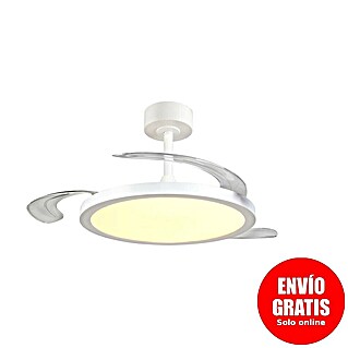 Trio Lighting Ventilador de techo Kasfjord (Blanco, 106,5 cm, 34 W, Blanco cálido)