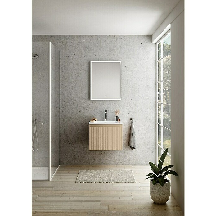 Camargue Pura Waschtischunterschrank Pura (B x T x H: 59 x 50 x 46 cm, Rovere Cera) | BAUHAUS