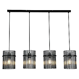 Searchlight Hanglamp Swizzle (Zwart, Smoked glas, E27, Aantal lichtbronnen: 4 st.)